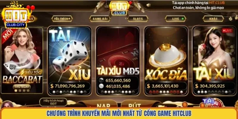 Chương trình khuyến mãi mới nhất từ cổng game Hitclub